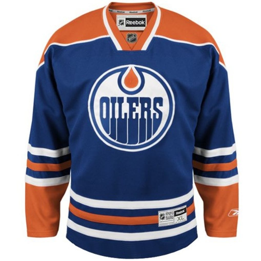 Reebok Edmonton Oilers Royal Blue Premier Hockey Jersey