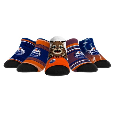  Edmonton Oilers Rock Em Unisex Super Fan Five-Pack Low-Cut Socks Set - 