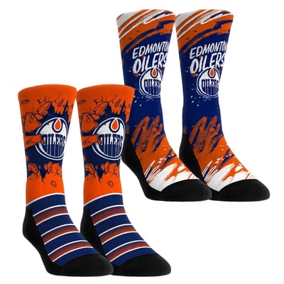  Edmonton Oilers Rock Em Unisex Ice Breaker Two-Pack Crew Socks Set - Orange