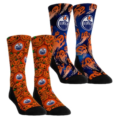 Edmonton Oilers Rock Em Socks Unisex Halloween Crew Socks 2-Pack Set