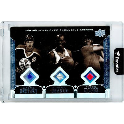 Wayne Gretzky, Michael Jordan & Tiger Woods 2016 Upper Deck Employee Exclusive Triple Diamond Gems #UD-DIA Card
