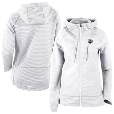  Edmonton Oilers Columbia Women's Omni-Wick Pack It Up Full-Zip Jacket - White