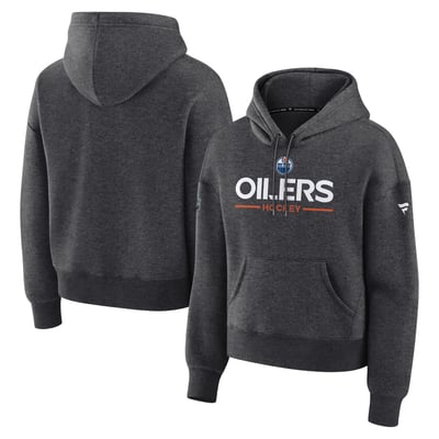 Edmonton Oilers Fanatics Women's Authentic Pro Primary Pullover Hoodie - Charcoal