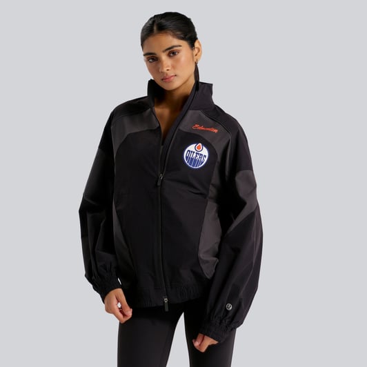 Edmonton Oilers lululemon Women's Golden Hour Color Block Train Jacket - Black