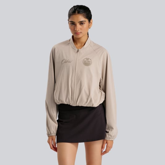 Edmonton Oilers lululemon Women's Breezily Bomber Jacket - Downtown Tan