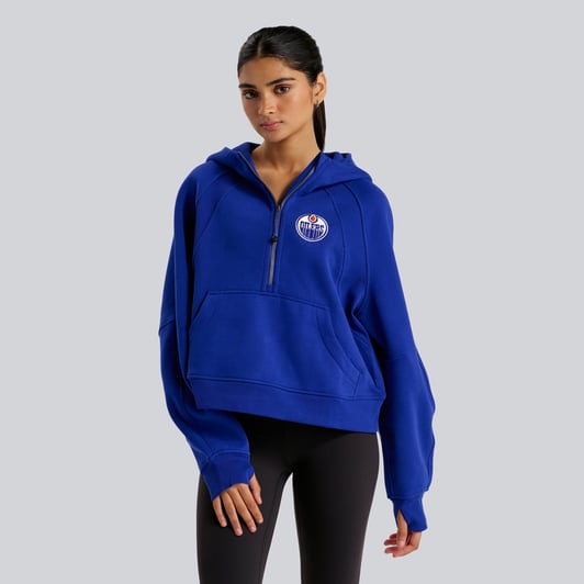 Edmonton Oilers lululemon Women's Scuba Oversized Half-Zip Hoodie - Larkspur