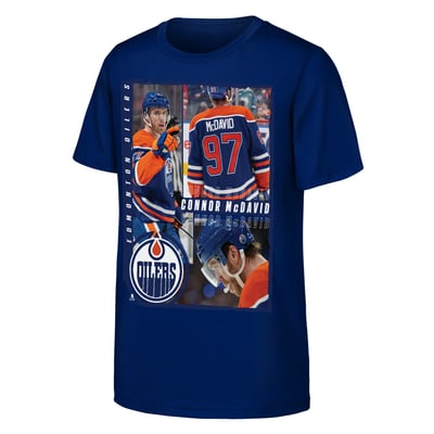 Connor McDavid Edmonton Oilers Outerstuff Youth All For One T-Shirt - Royal