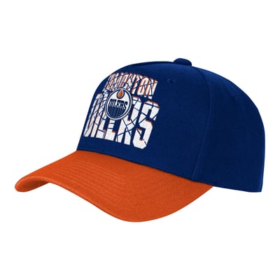 Edmonton Oilers Outerstuff Youth Ice Breaker Adjustable Hat - Navy/Orange
