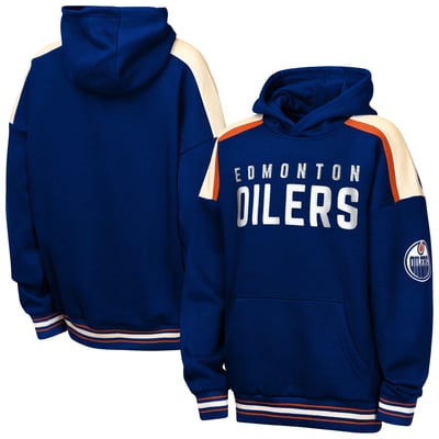  Edmonton Oilers Outerstuff Youth Camaraderie Oversized Fleece Hoodie - Royal