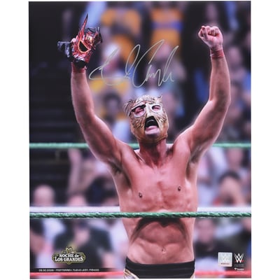El Grande Americano WWE Autographed Fanatics Authentic 16" x 20" Mask vs. Mask Celebration Photograph
