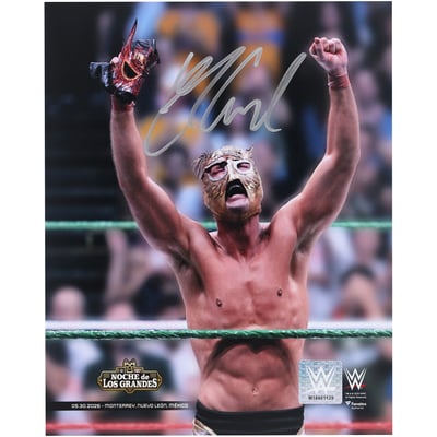 El Grande Americano WWE Autographed Fanatics Authentic 8" x 10" Mask vs. Mask Celebration Photograph