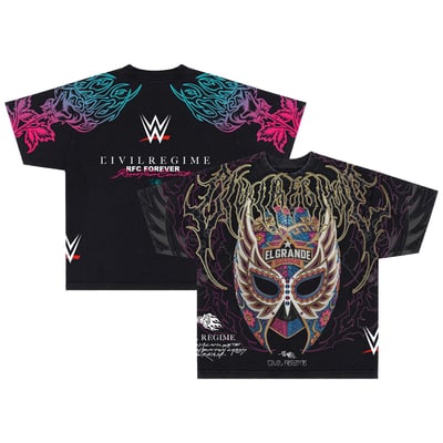 El Grande Americano Civil Regime x WWE Día de Muertos American Classic Oversized T-Shirt - Heather Black