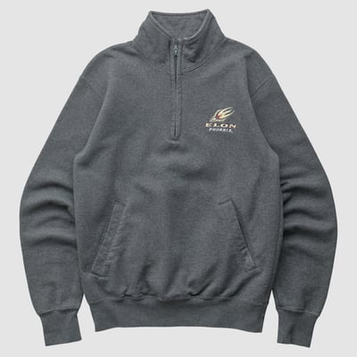 Elon Phoenix Champion 2010s 1/4 Zip Sweatshirt - Dark Heather Gray - XS by Fanatics Real Vintage