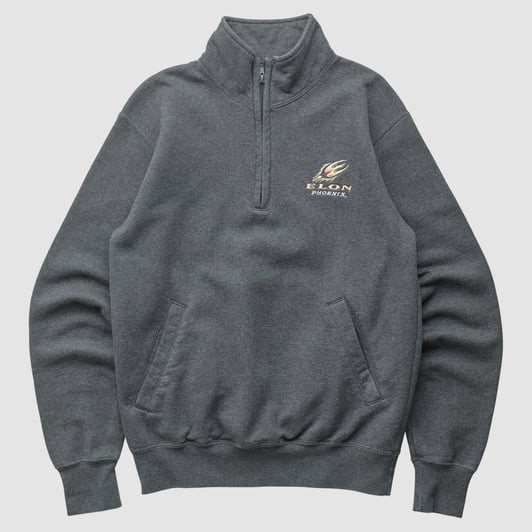 Elon Phoenix Champion 2010s 1/4 Zip Sweatshirt - Dark Heather Gray - XS by Fanatics Real Vintage