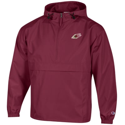 Elon Phoenix Champion Packable Half-Zip Hooded Jacket - Maroon
