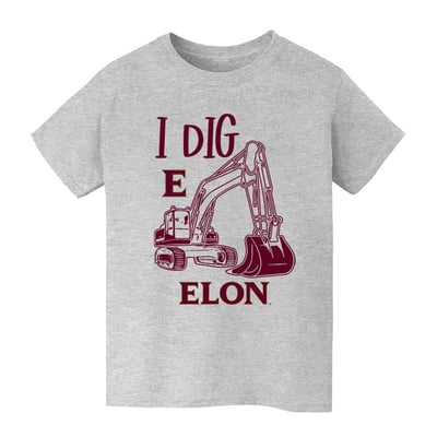 Elon Phoenix Vive La Fete Youth Excavator T-Shirt - Gray