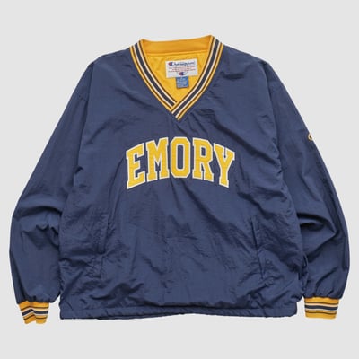 Emory Eagles Champion 2000s Pullover Jacket - Navy - XL by Fanatics Real Vintage