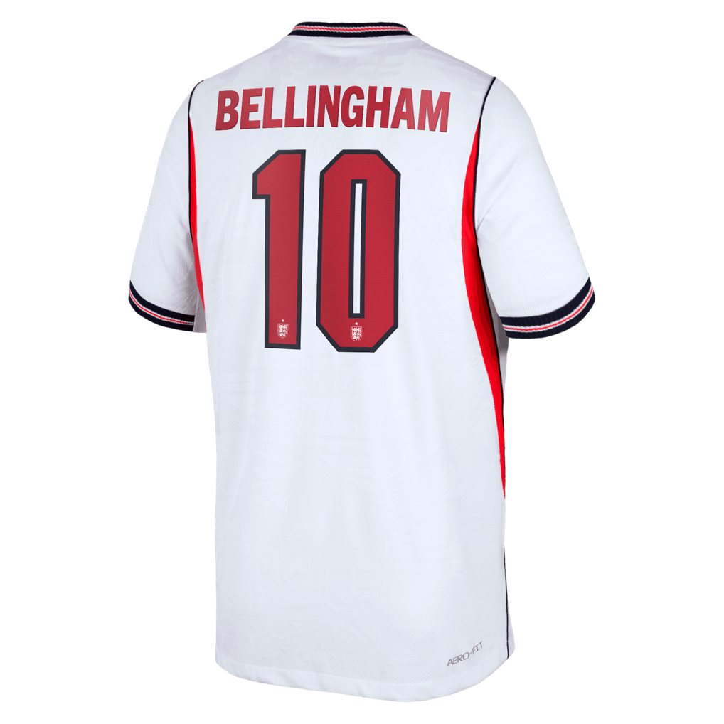 England Nike Home Aero-FIT Match Shirt 2026 - Kids with Bellingham 