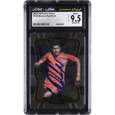 Marcus Rashford England National Team Autographed 2017-18 Panini Select #130 CGC Authenticated 9.5/10 Rookie Card