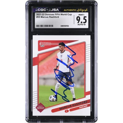 Marcus Rashford England National Team Autographed 2021-22 Panini Donruss #55 CGC Authenticated 9.5/10 Card