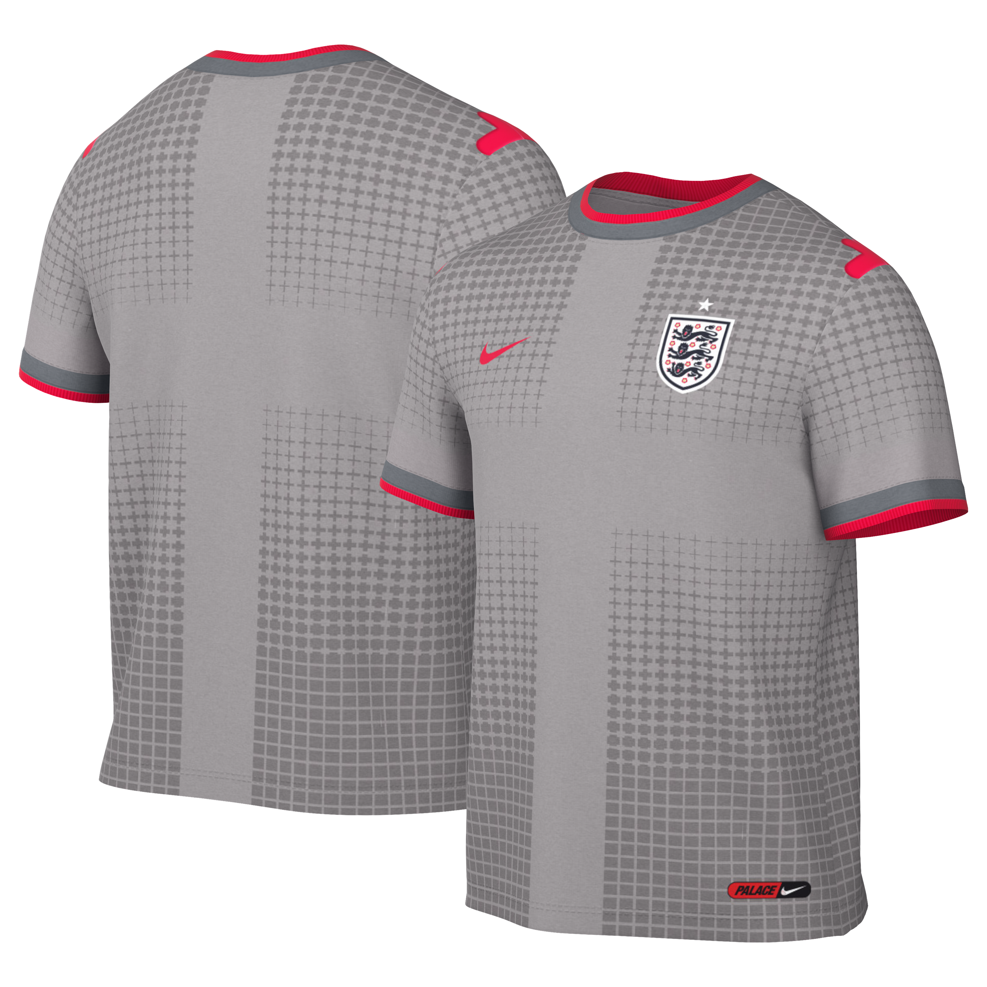 England National Team x Palace Nike 2026 Dri-FIT Pre-Match Top - Gray