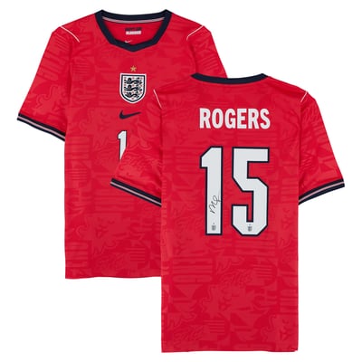 Morgan Rogers England National Team Autographed Fanatics Authentic 2025-26 Away Jersey