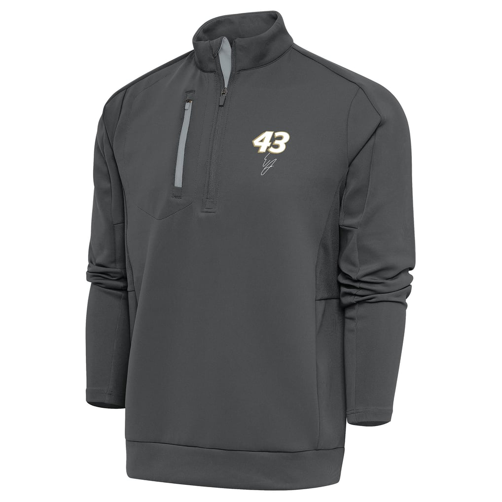 Erik Jones Antigua Generation Quarter-Zip Pullover Top - Pewter