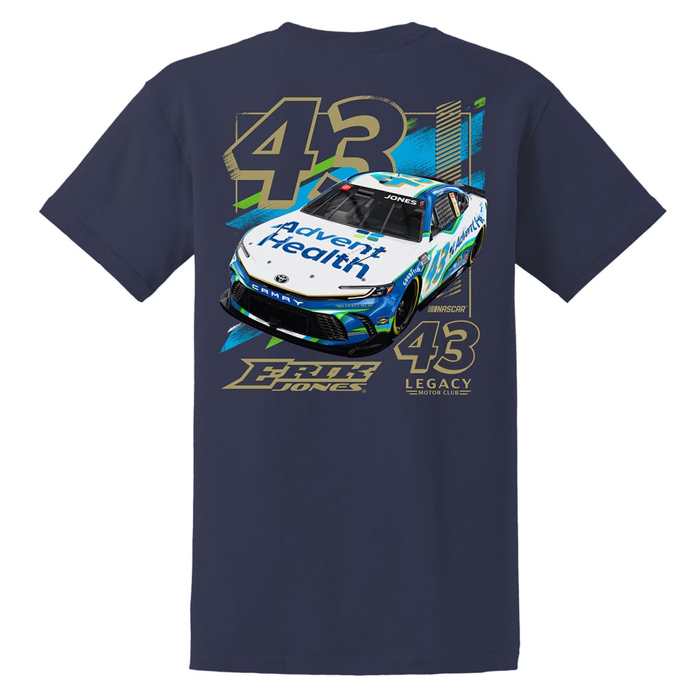 LEGACY Motor Club Team Collection Erik Jones Navy Advent Health Car T-Shirt