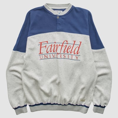 Fairfield Stags Gear For Sports 90s Pullover Sweatshirt - Heather Gray - M by Fanatics Real Vintage