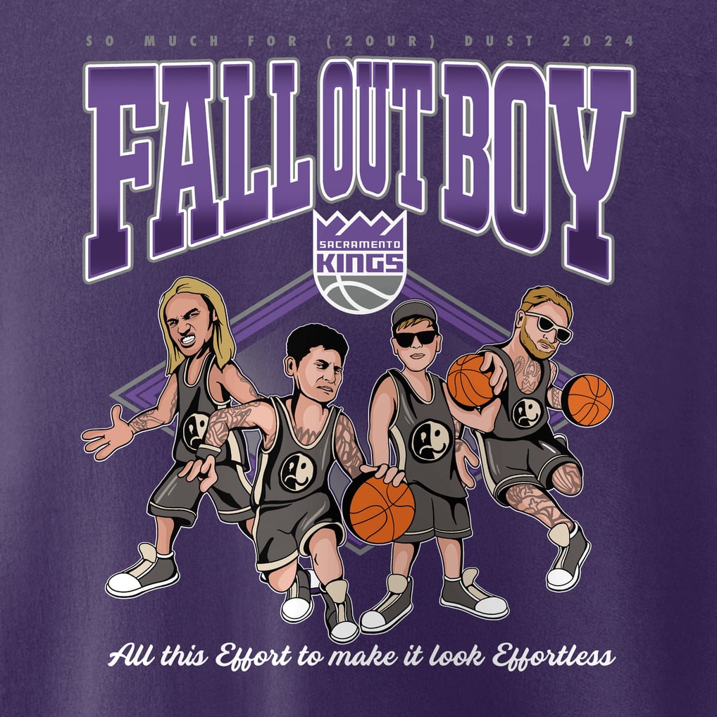 Fall Out Boy x Sacramento Kings Unisex So Much For (2our) Dust Pullover Sweatshirt - Purple