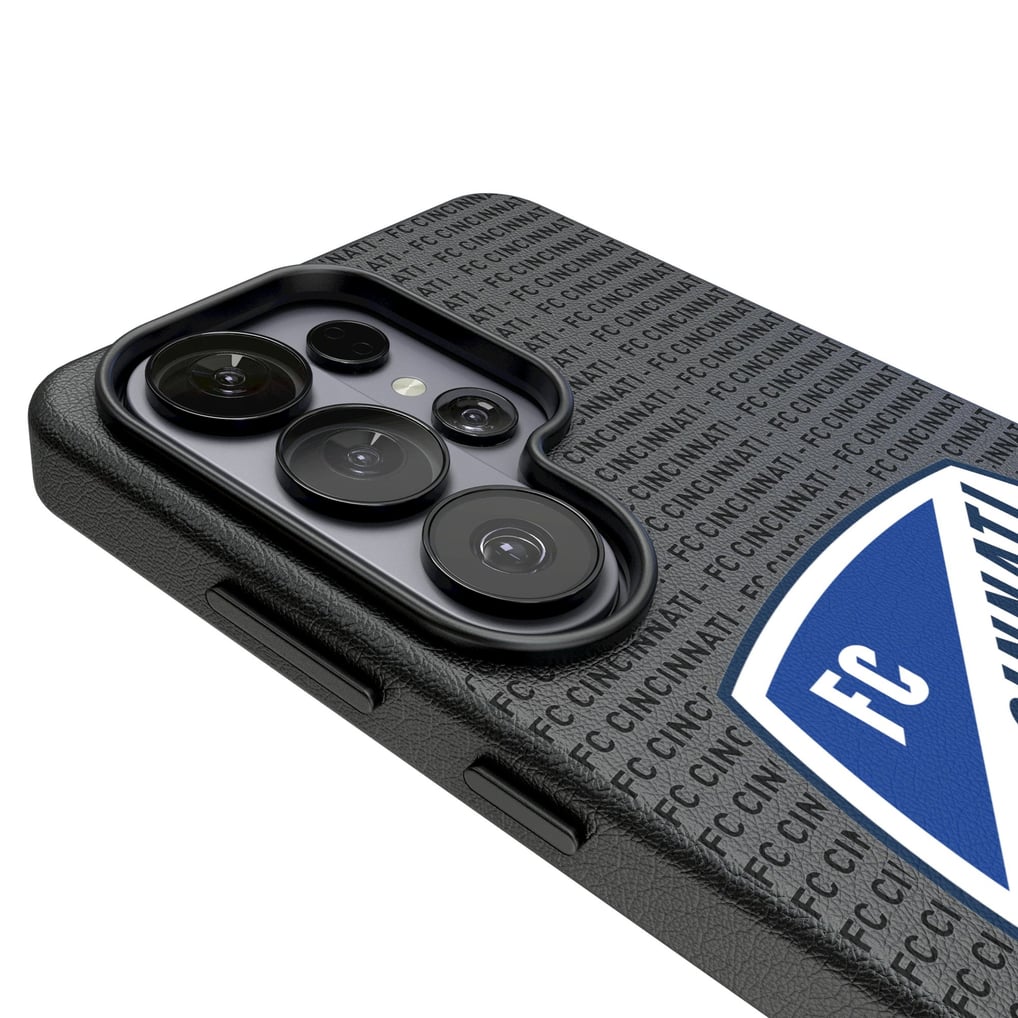  FC Cincinnati Keyscaper Text Backdrop Magnetic Bump Case - Black