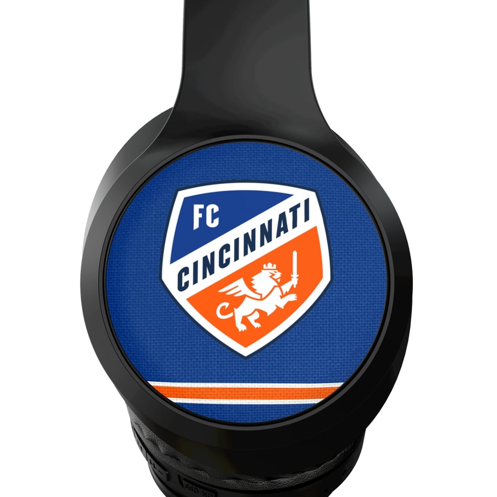 FC Cincinnati Keyscaper Stripe Wireless Bluetooth Headphones With Case