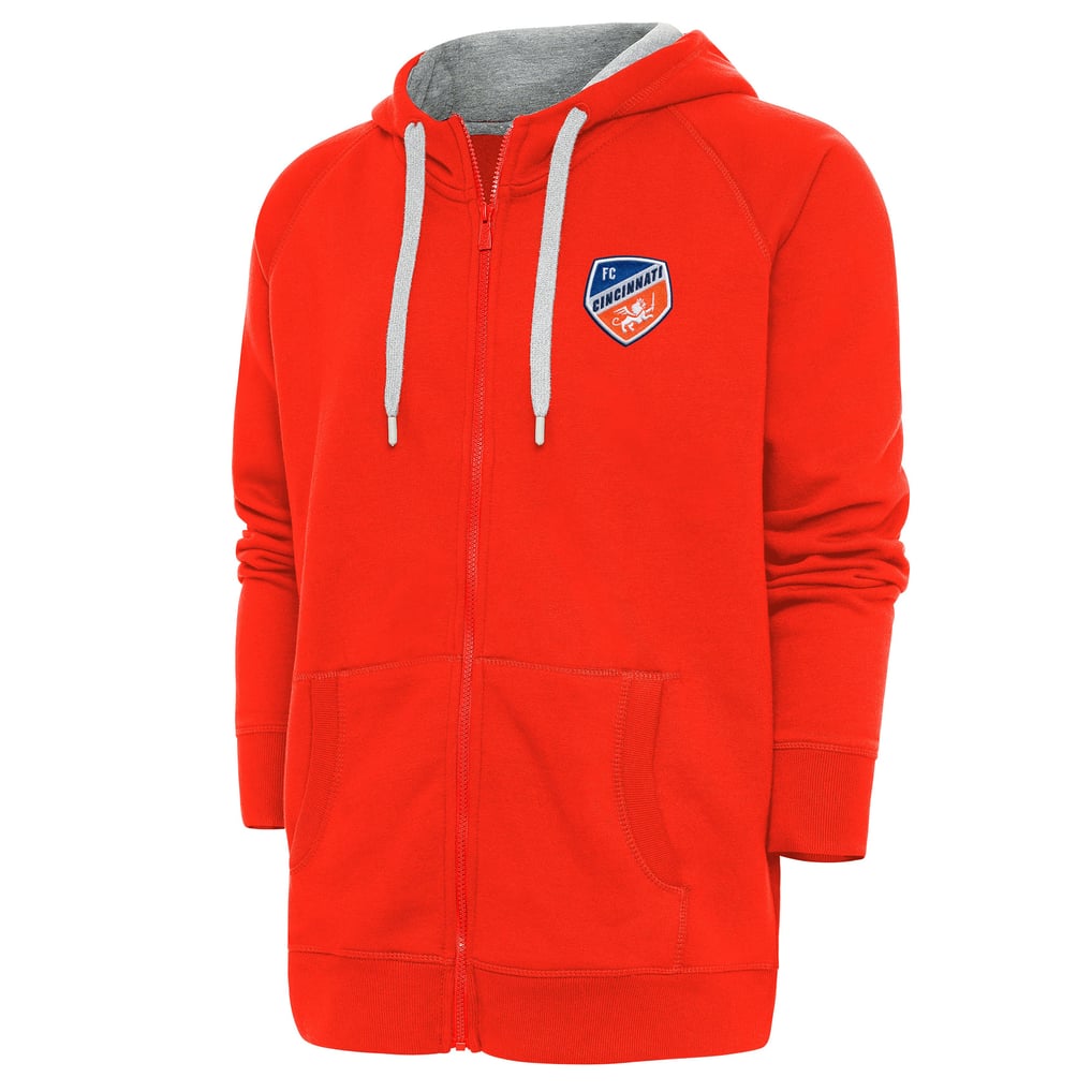 FC Cincinnati Antigua Logo Victory Full-Zip Hoodie - Orange