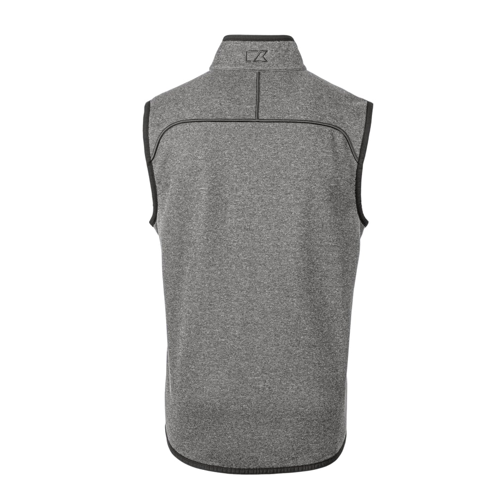 FC Cincinnati Cutter & Buck Mainsail Sweater-Knit Full-Zip Vest - Heather Gray