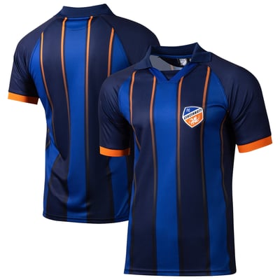 FC Cincinnati Sport Design Sweden Retro Striped Polo - Blue