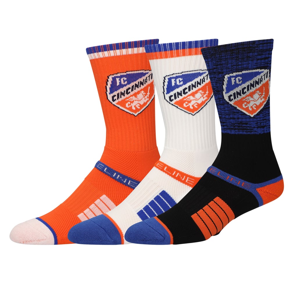 FC Cincinnati Strideline Premium 3-Pack Knit Crew Socks Set