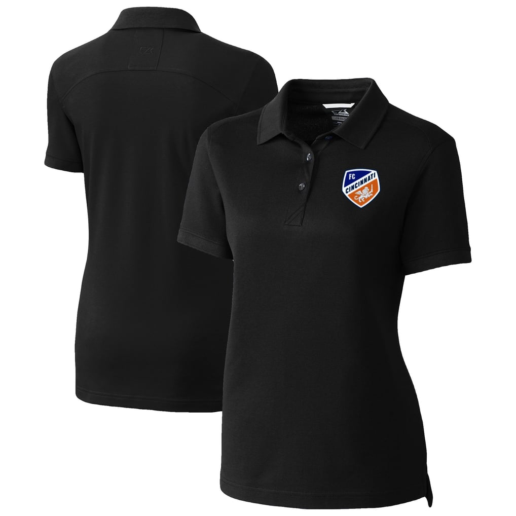 FC Cincinnati Cutter & Buck Women's Advantage Eco Tri-Blend Pique Polo - Black