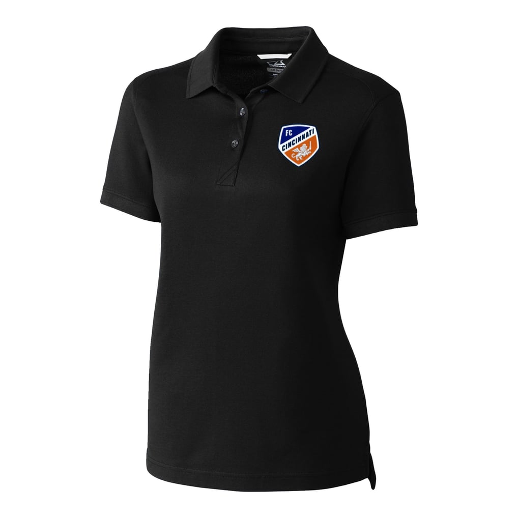 FC Cincinnati Cutter & Buck Women's Advantage Eco Tri-Blend Pique Polo - Black