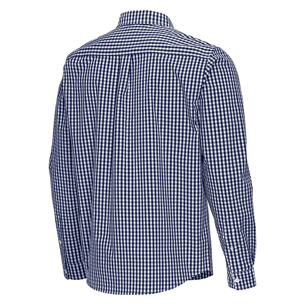 FC Dallas Antigua Ellis Tri-Blend Long Sleeve Button-Down Shirt - Navy