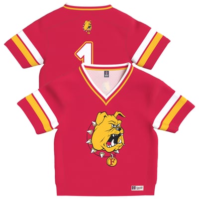 Ferris State Bulldogs GameDay Greats Infant Lightweight Collegiate Football Fashion Jersey - Crimson