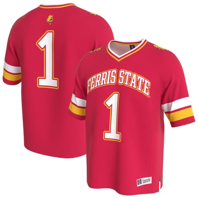 Ferris State Bulldogs GameDay Greats Unisex Lightweight Collegiate Football Fashion Jersey - Crimson