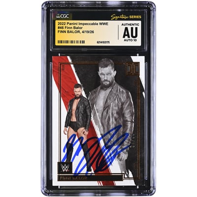 Finn Balor WWE Autographed 2022 Panini Impeccable WWE #46 #/99 CGC Fanatics Witnessed Authenticated AUTO 10 Card