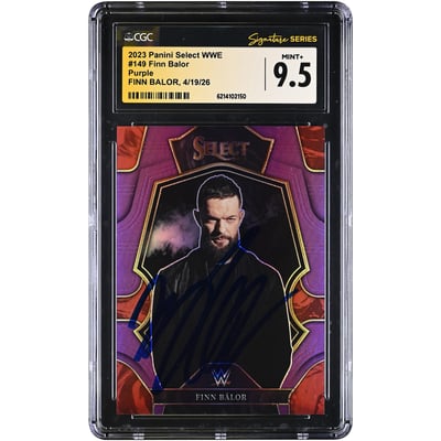 Finn Balor WWE Autographed 2023 Panini Select WWE Purple #149 #/99 CGC Fanatics Witnessed Authenticated MINT+ 9.5 Card