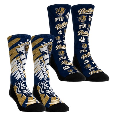 FIU Panthers Rock Em Unisex Two-Piece Team Blast Crew Socks Set