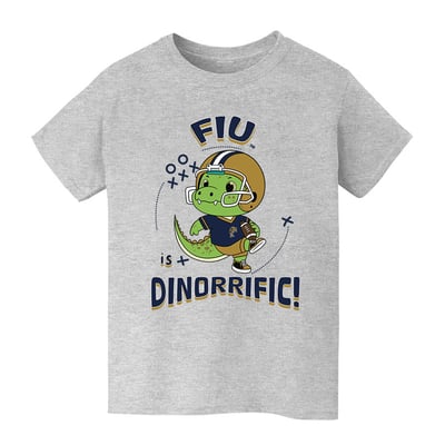 FIU Panthers Vive La Fete Youth Dinorrific T-Shirt - Gray
