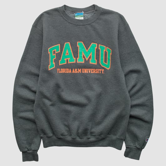 Florida A&M Rattlers Champion 2010s Pullover Sweatshirt - Charcoal - XS by Fanatics Real Vintage