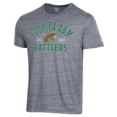 Florida A&M Rattlers Champion Stacked Ultimate Tri-Blend T-Shirt - Gray