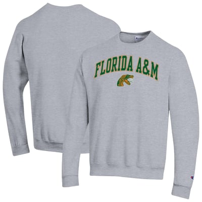 Florida A&M Rattlers Champion Arch Powerblend Sweatshirt - Heather Gray