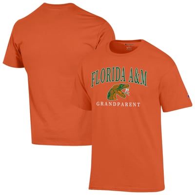 Florida A&M Rattlers Champion Grandparent Arch Logo T-Shirt - Orange