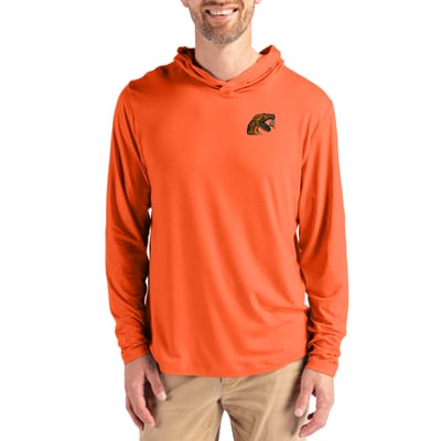  Florida A&M Rattlers Cutter & Buck Coastline Recycled Double Peached Hoodie - Orange